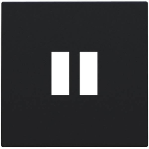 [NIK161-68001] Enjoliveur pour chargeur USB - Double - Black Coated - Niko