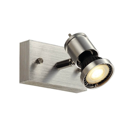[SLV147441] Applique / Plafonnier Asto 1 - GU10 - Alu brossé - IP20 - SLV