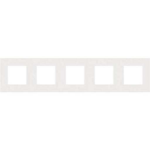 [NIK154-76005] Plaque quintuple - Entraxe 71mm - Pure Steel White - Niko