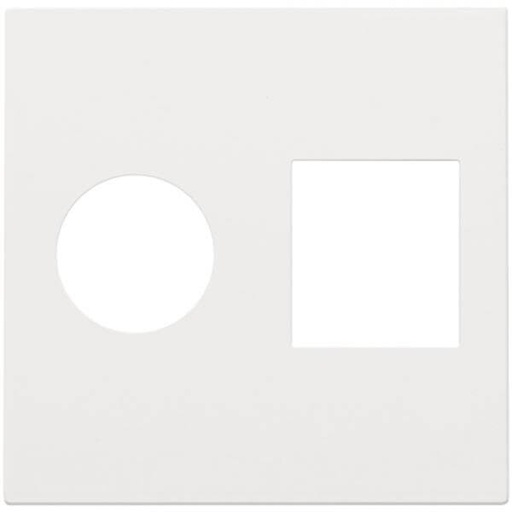 [NIK154-65702] Enjoliveur pour prise TV/RJ45 - White coated - Niko