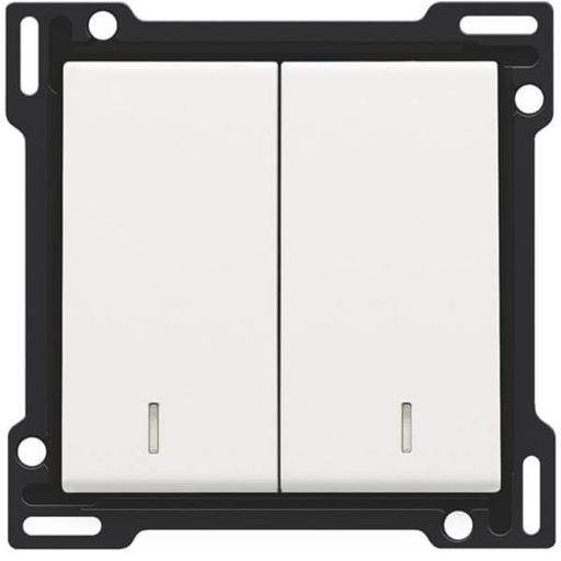 [NIK154-61507] Manette double avec témoins - White Coated - Niko