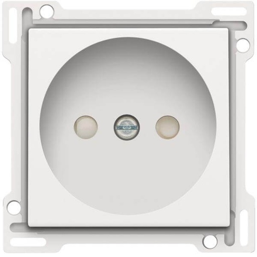 [NIK154-66501] Enjoliveur prise sans terre - White Coated - Niko