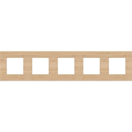 [NIK156-76005] Plaque quintuple - Entraxe 71mm - Pure Bamboo - Niko