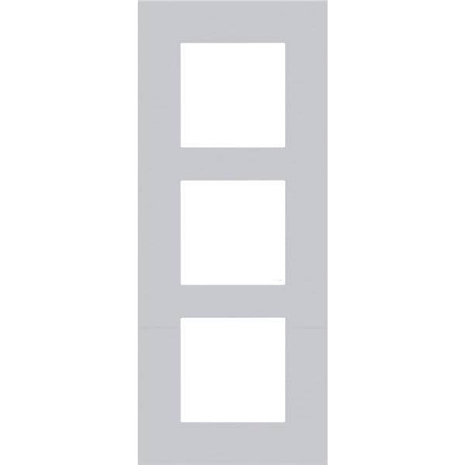 [NIK155-76300] Plaque triple verticale - Entraxe 60mm - Pure Alu Grey  - Niko