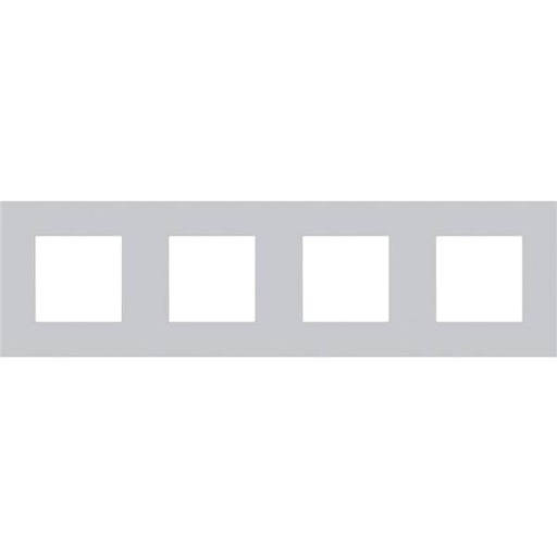 [NIK155-76400] Plaque quadruple horizontale - Entraxe 71mm - Pure Alu Grey  - Niko