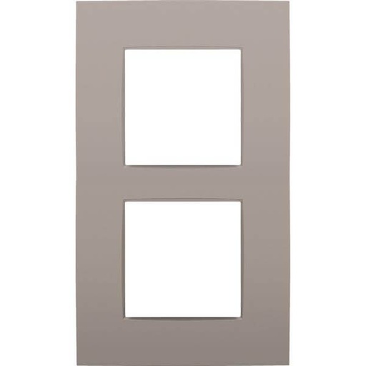 [NIK134-76200] Plaque double verticale - Entraxe 60mm - Intense Bronze Coated - Niko