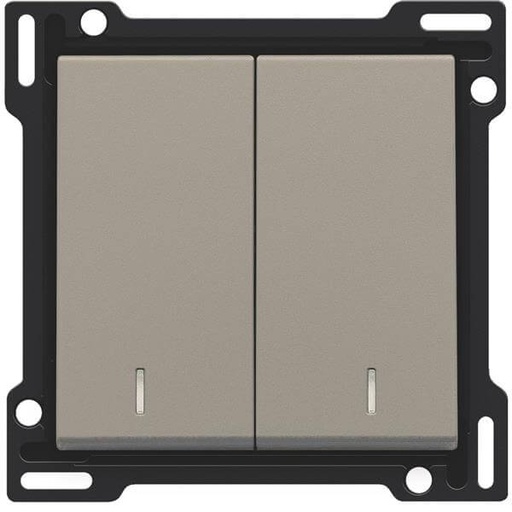 [NIK123-61507] Manette double avec voyants - Bronze - Niko