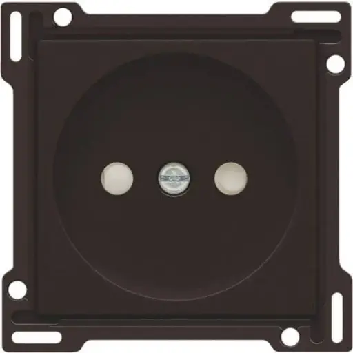 [NIK124-66501] Enjoliveur prise sans terre - Dark Brown - Niko