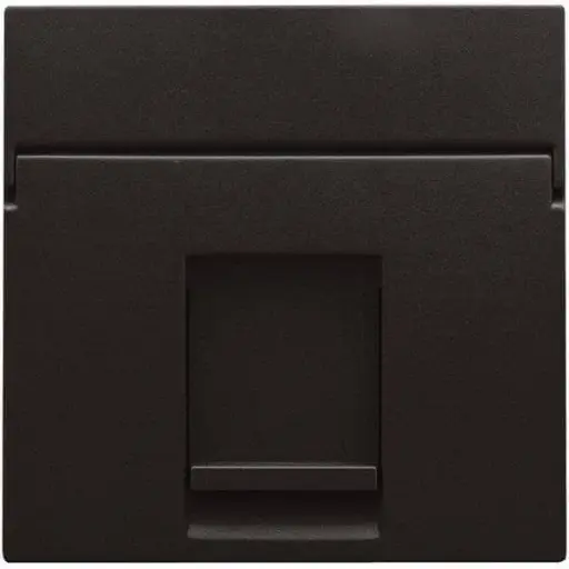 [NIK124-65100] Enjoliveur pour prise informatique RJ45 - Simple - Dark Brown - Niko