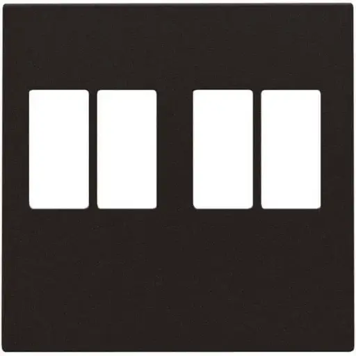 [NIK124-69701] Enjoliveur pour prise audio - Double - Dark Brown - Niko