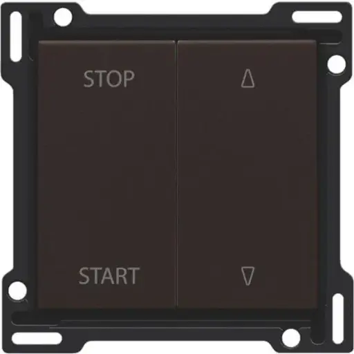 [NIK124-65905] Manette pour bouton poussoir pour volet - Dark Brown - Niko