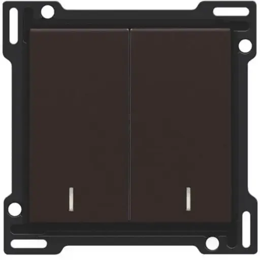 [NIK124-61507] Manette double avec témoins - Dark Brown - Niko