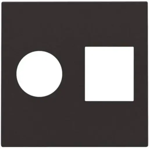 [NIK124-65702] Enjoliveur pour prise TV-RJ45 - Dark Brown - Niko