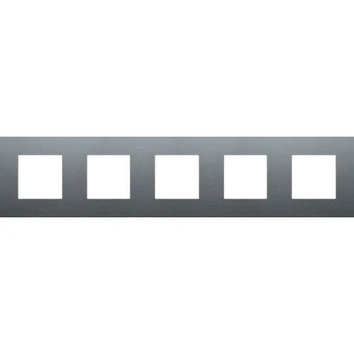 [NIK226-76005] Plaque quintuple - Entraxe 71mm - Pure - Alu steel grey  - Niko
