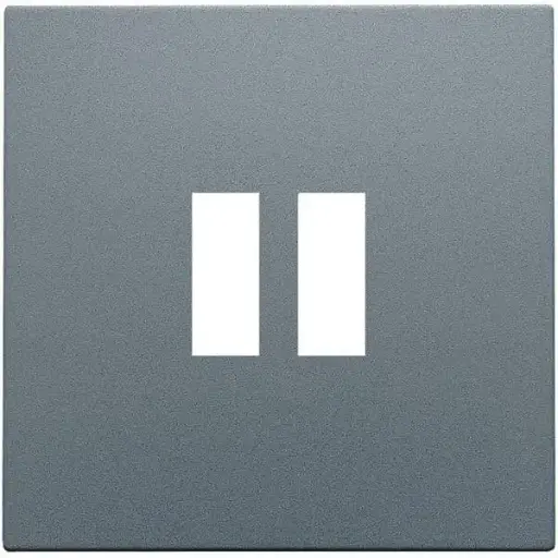 [NIK220-68001] Enjoliveur pour chargeur USB - Double - Steel Grey Coated - Niko