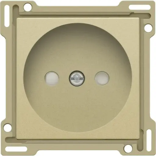 [NIK221-66501] Enjoliveur prise sans terre - Gold coated - Niko
