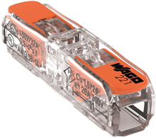 [WAG221-2411/1pc] Borne de passage à levier 2x0,2-4mm² -  1 pièces - Wago 