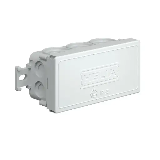 [HEL250] Boîte de dérivation IP55 89x42x37mm - Blanc - Hélia