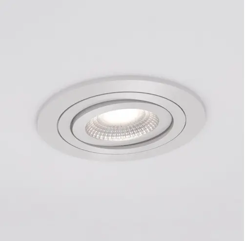 [IDTL413006BEZ] Spot encastré Adélaïde - Rond - Orientable - à ressorts - Blanc structuré - GU10 - ID To Light