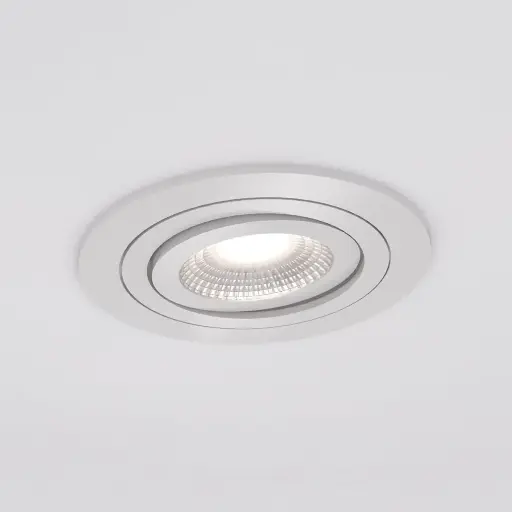 [IDTL413007BEZ] Spot encastré Adélaïde - Rond - Orientable - à lamelles - Blanc structuré - GU10 - ID To Light