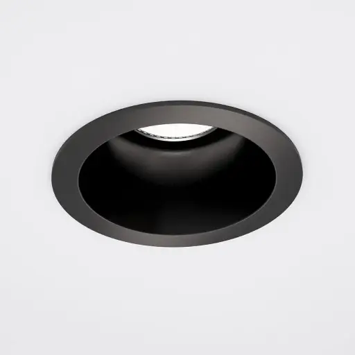 [IDTL413017NSZ] Spot encastré Abou Dhabi - Rond - Fixe - à lamelles - GU10 - Noir structuré - ID to Light