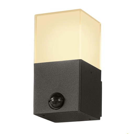 [SLV1006183] Applique extérieure Grafit Square Sensor - Avec détecteur - E27 - 11W - IP44 - 230V - Anthracite - SLV