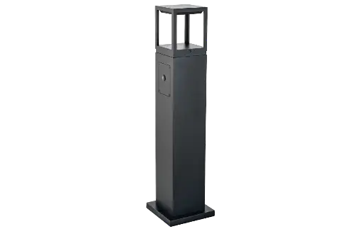 [SGL630067] Borne Fagernes - 80cm - Led intégrée - 9W 2700K 270lm- IP44 - 230V - Avec détecteur - Noir - SG Lighting