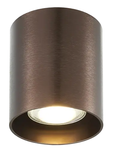[FAN4014454] Spot apparent Babar rond - Socket 1xGU10 - Bronze brossé - Fantasia