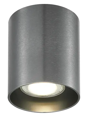 [FAN4014455] Spot apparent Babar rond - Socket 1xGU10 - Acier brossé - Fantasia