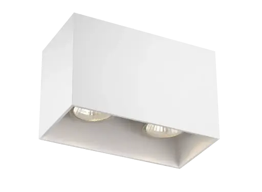 [FAN4014445] Spot apparent Babar carré - Socket 2xGU10 - Blanc - Fantasia