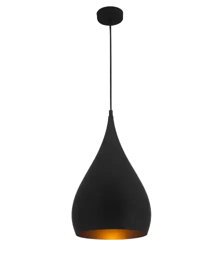 [FAN3432021] Suspension Ronin Ø25cm - Socket E27 - Noir/Doré - Fantasia