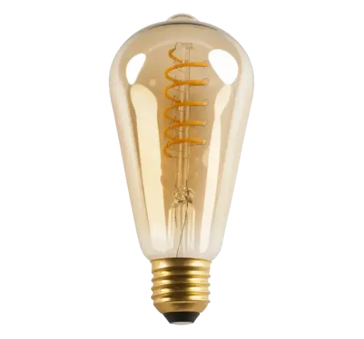 [FAN8204252] Ampoule LED Decor Spiral Ambre - E27 5W 2200K° 400lm - Dimmable - Fantasia