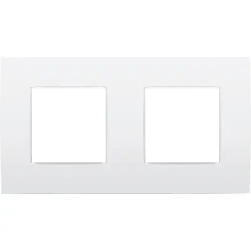 [NIK137-76800] Plaque double horizontale - Entraxe 71mm - Pure Lunar white coated - Niko  